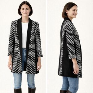 Joseph Ribkoff Open Textured Geometric Panel Jacket Kimono 6